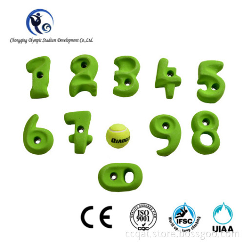 Numbers shape holds for preschool kids wall climbing